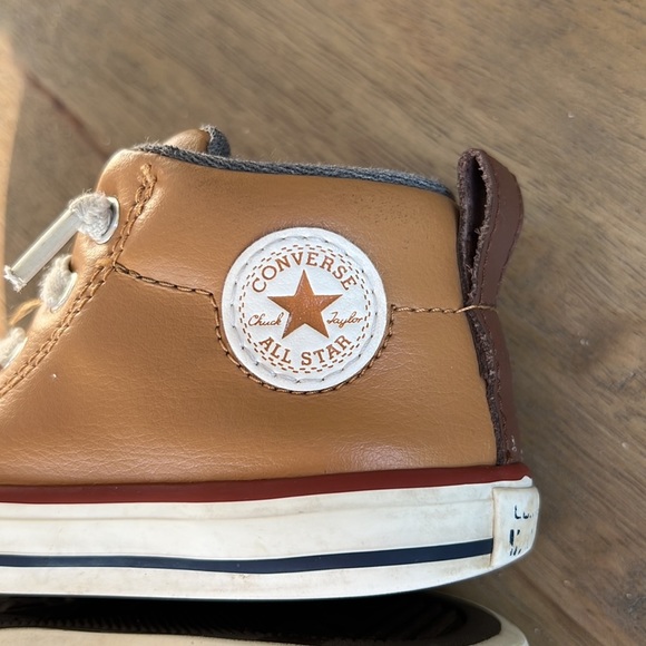 Tan Leather Chuck Taylor High Top Sneakers - Picture 6 of 8